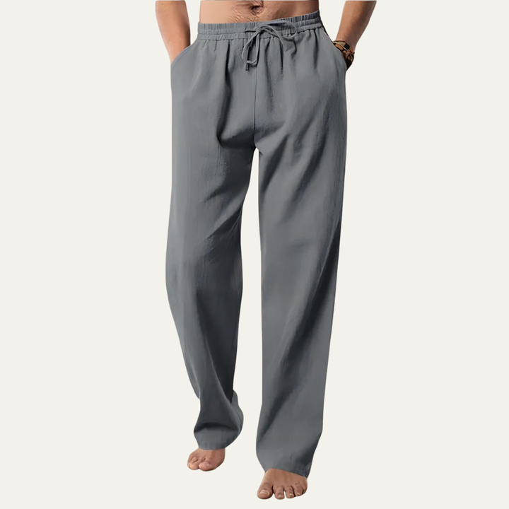 Larkspur | Herre bomuld Hemp åndbar Straight Leg bukser