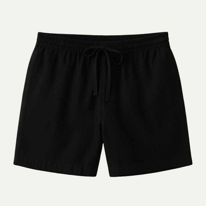 herre let afslappet pasform hør sommer shorts