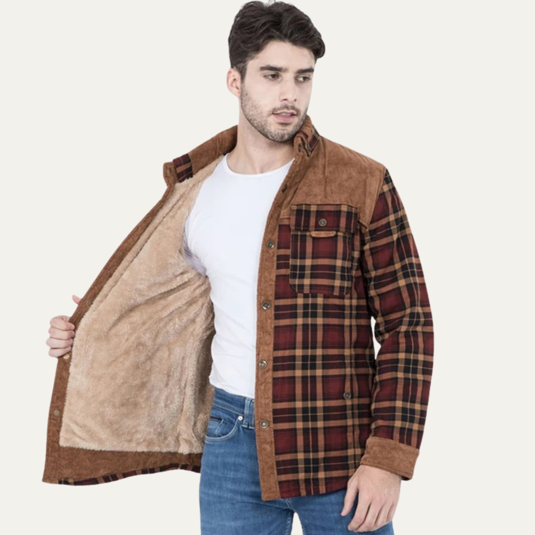 Freja Andersen | Herre Check Plaid fleeceforet Flannel jakke