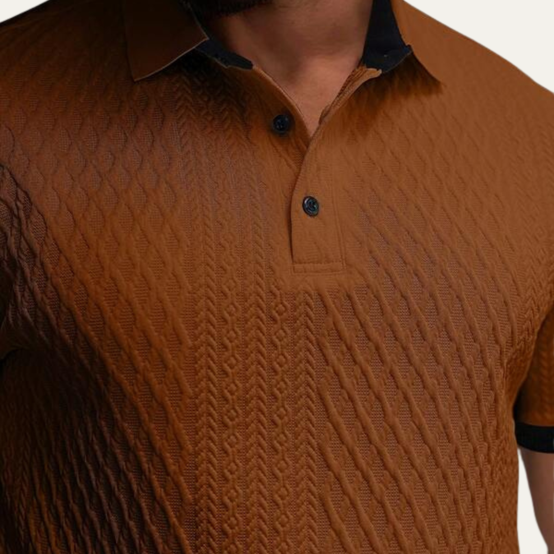 Crestview Ridge herre sommer tekstureret poloshirt med Contrast krave