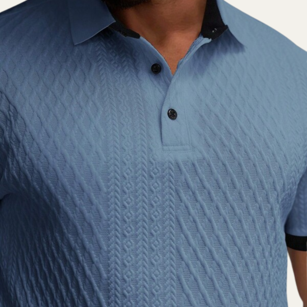 Brookside Park herre klassisk tekstureret poloshirt med Contrast krave