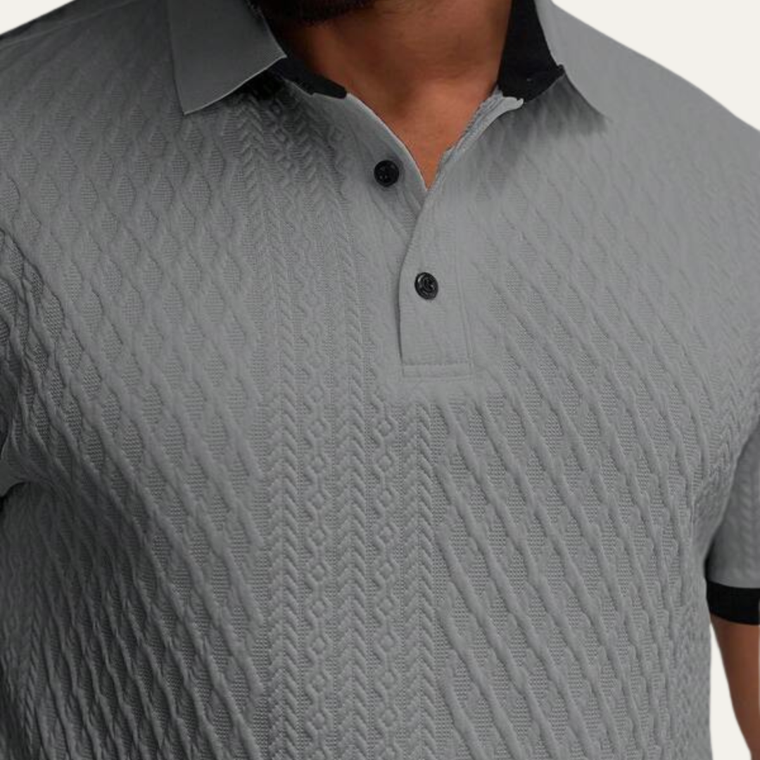 Glenbrook Hill herre afslappet tekstureret poloshirt med Contrast krave