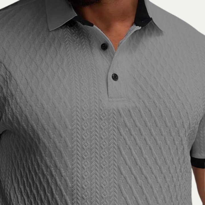 Glenbrook Hill herre afslappet tekstureret poloshirt med Contrast krave