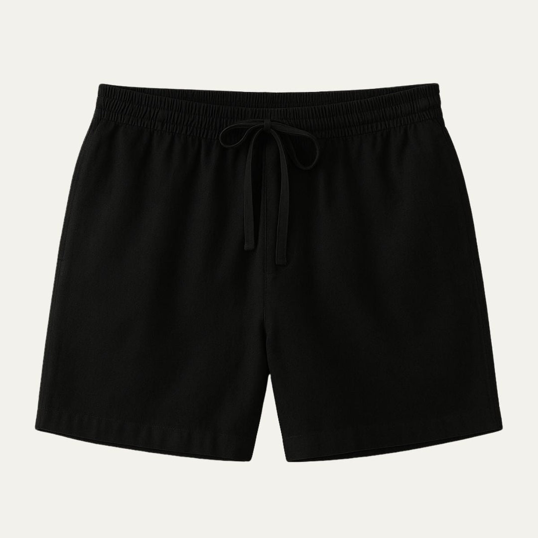 herre let afslappet pasform hør sommer shorts