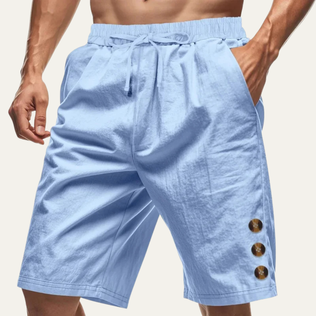 Freja Andersen | Herre afslappet knap Detail snøre sommer shorts