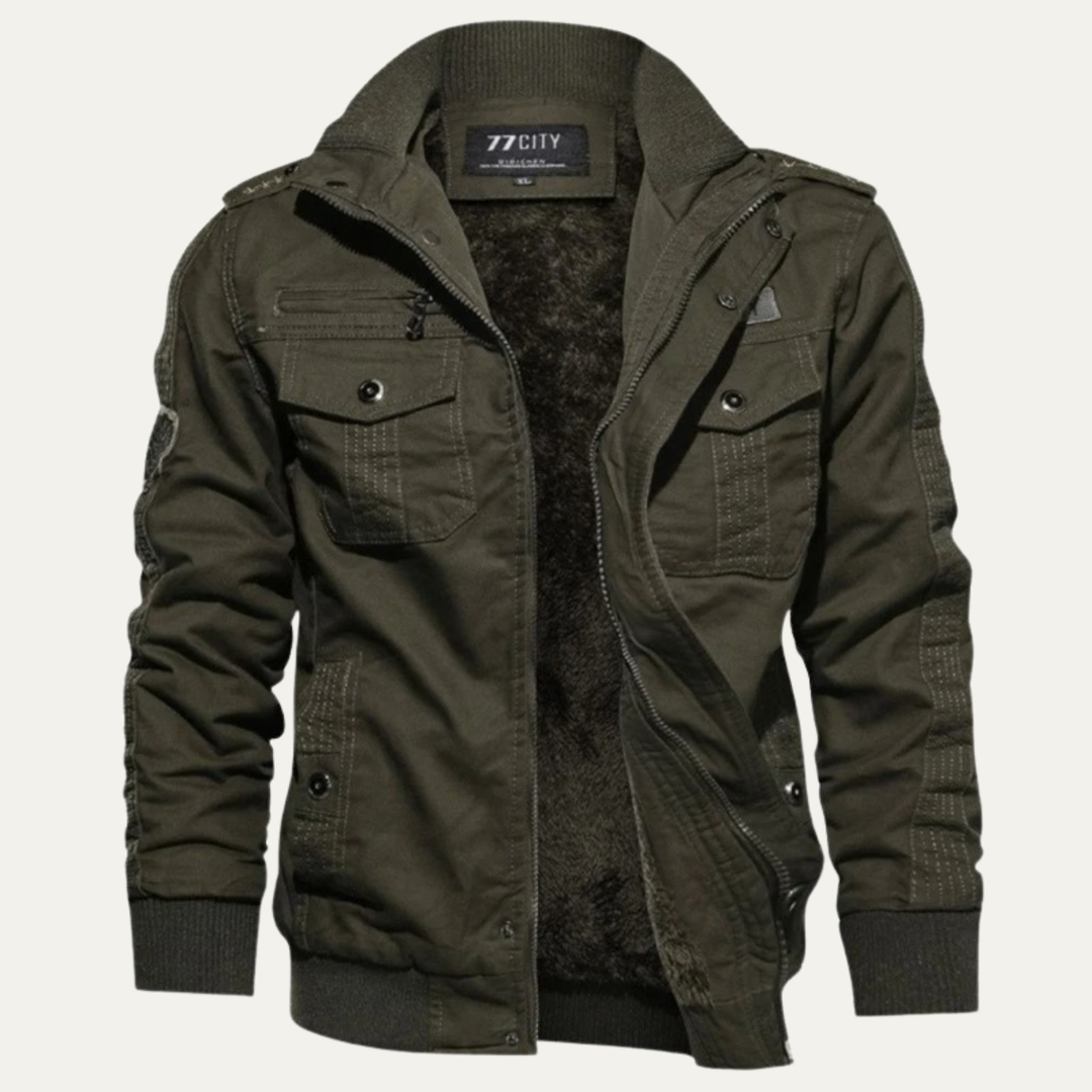 Freja Andersen | Herre tyk Plush Lined Windproof bomberjakke