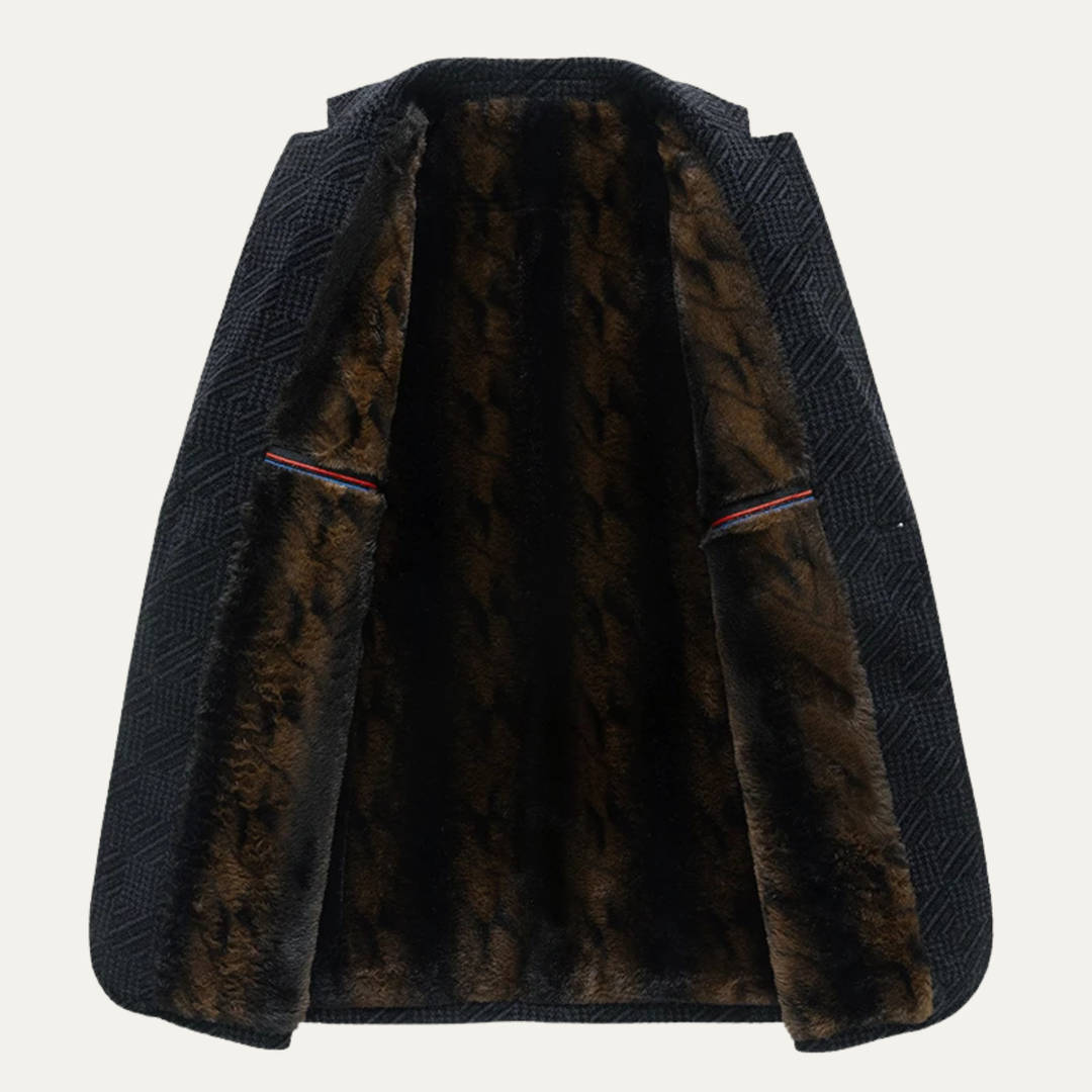 Freja Andersen | Herre business chenille vinter blazer med blødt foer