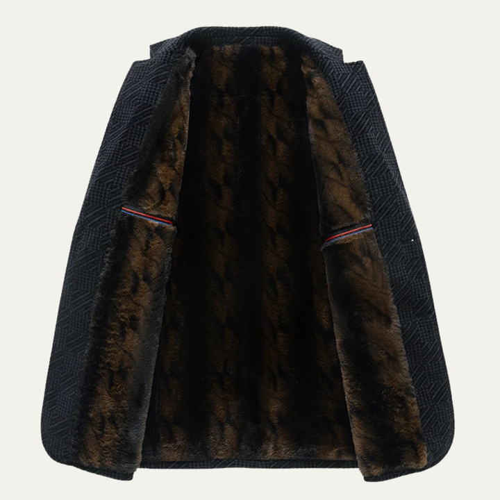 Freja Andersen | Herre business chenille vinter blazer med blødt foer
