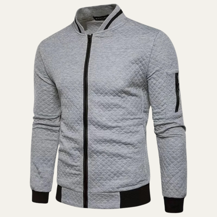 Freja Andersen | Herre let Zip Up quiltet bomberjakke
