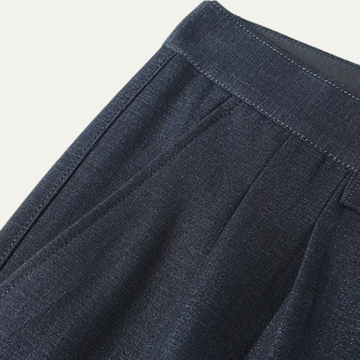 Freja Andersen | Herre Double plisserede Straight Leg pæne bukser