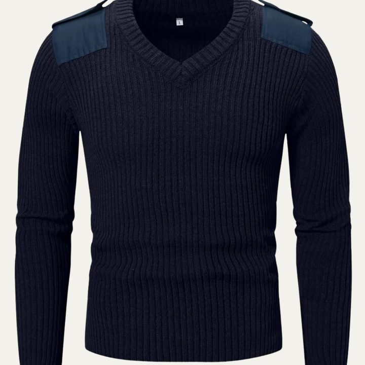 Posillipo | Herre vinter Ribbed V-hals Workwear trøje