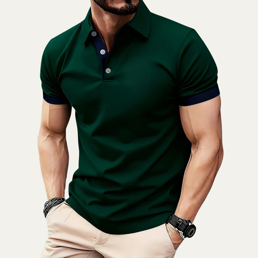 Cala Mariolu herre afslappet trykt golfpoloshirt