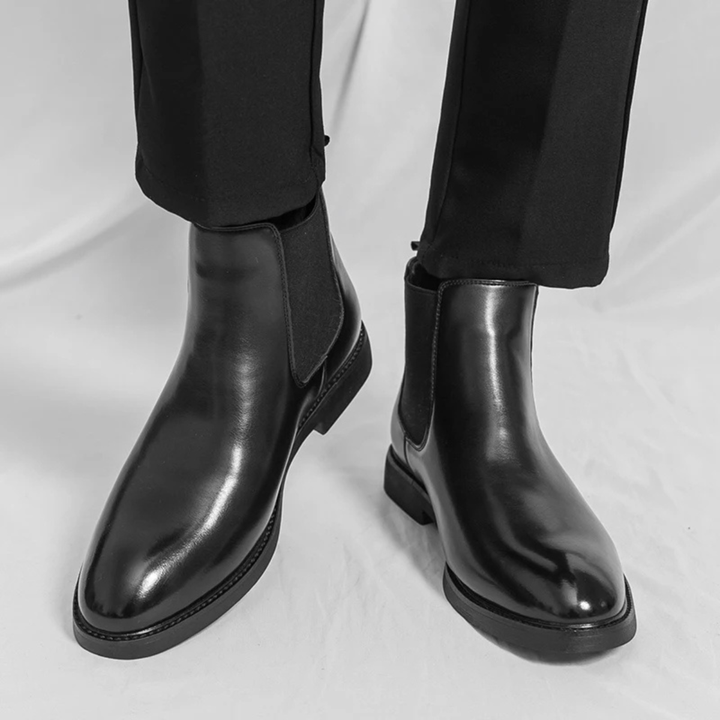 Brookshire Lane herre Stylish moderne Pointed Chelsea Ankle sko