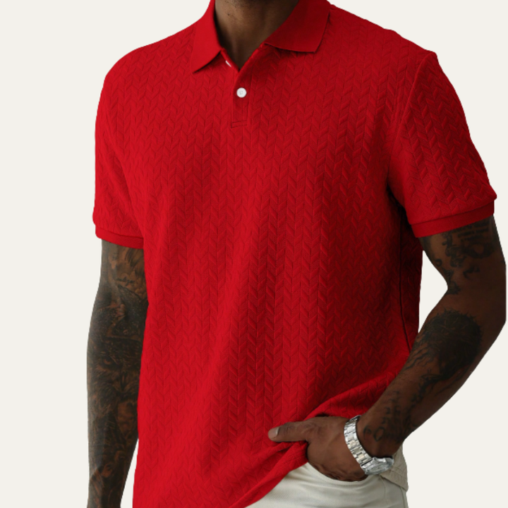 Oakridge Hill herre klassisk tekstureret sommer poloshirt