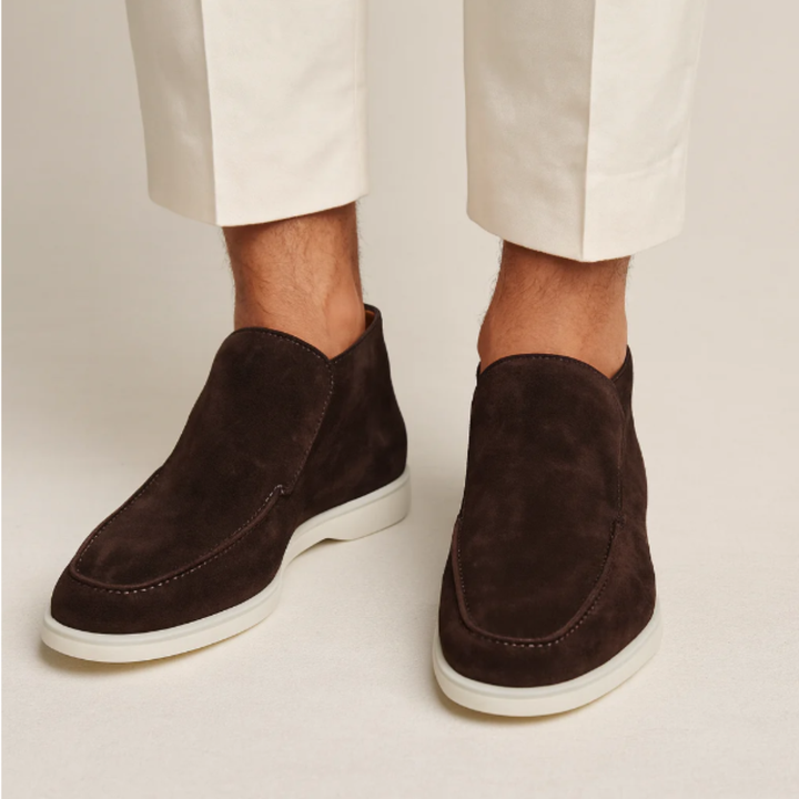 Freja Andersen | Herre klassisk stilren afslappet Slip On ruskind loafers