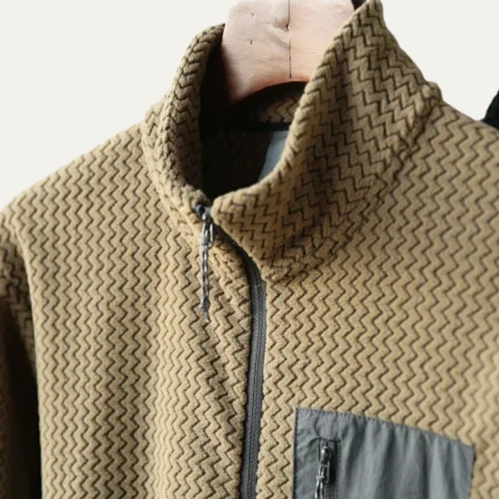 Freja Andersen | Herre kashmir Wavy Texture trøje med Chest Pocket