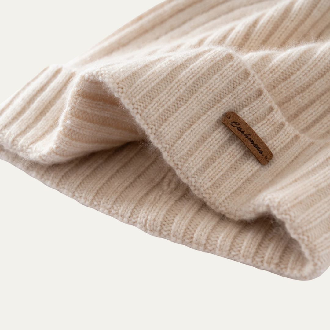 Freja Andersen | Herre Stylish ribstrikket kashmir Beanie