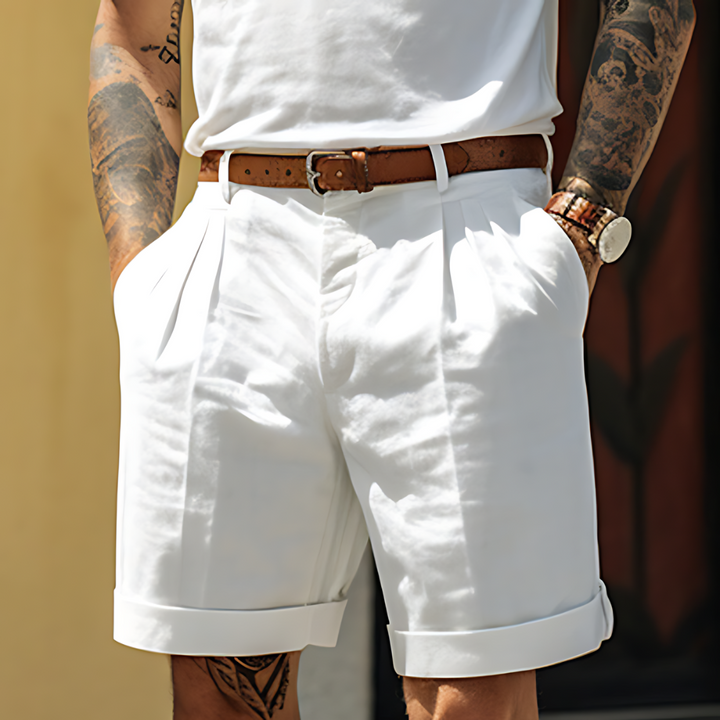 Henwick hør shorts - skræddersyet sommer shorts til mænd