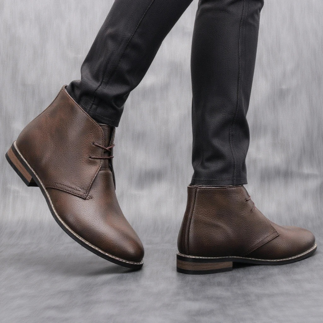 Wildmere | Herre vintage Ankle brun læder støvler