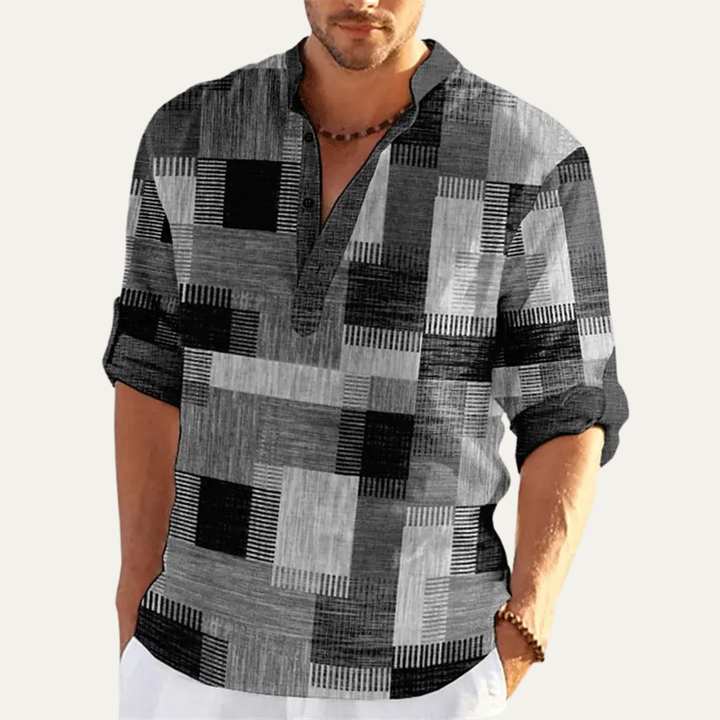 Freja Andersen | Herre Multicolour Patchwork afslappet poloshirt
