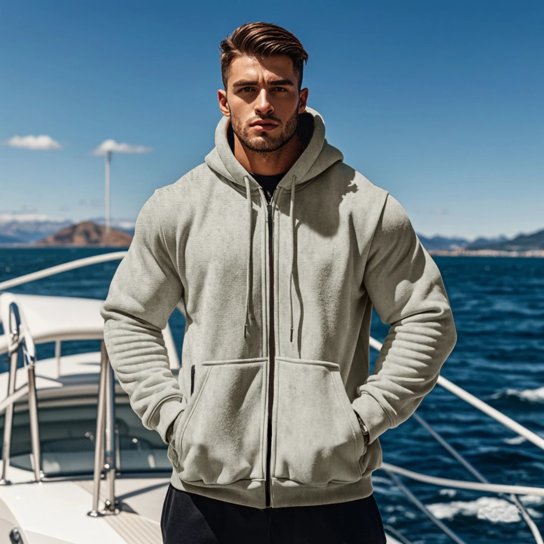 Freja Andersen | Herre varm afslappet varm Zip Hoodie jakke