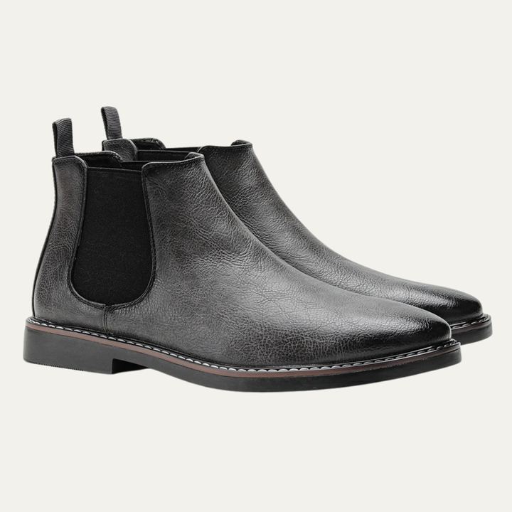 Mantova | Herre klassisk Retro Slip On Ankle læder Chelsea-støvler
