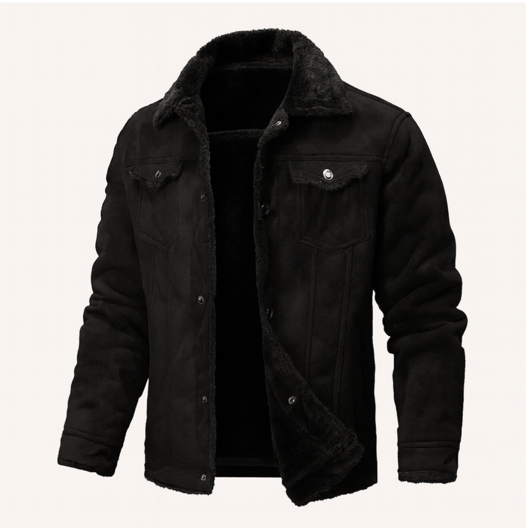 Freja Andersen | Herre Shearling vintage læder jakke