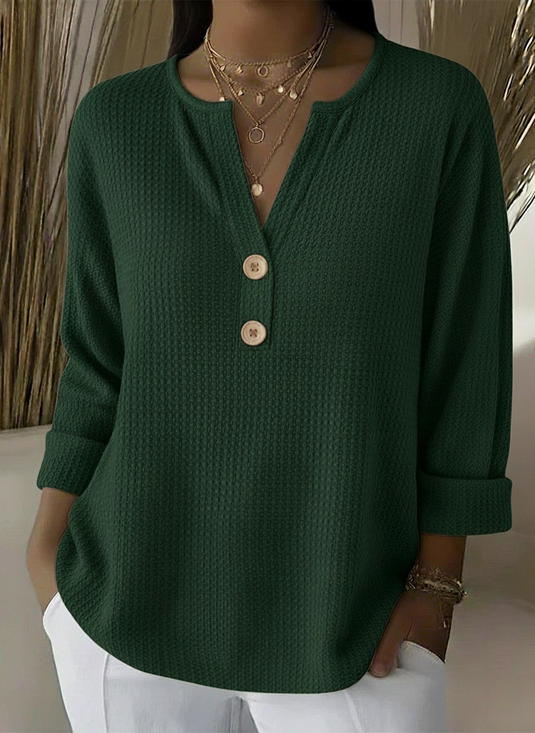Lucinda™ | Henley Button Top — 5