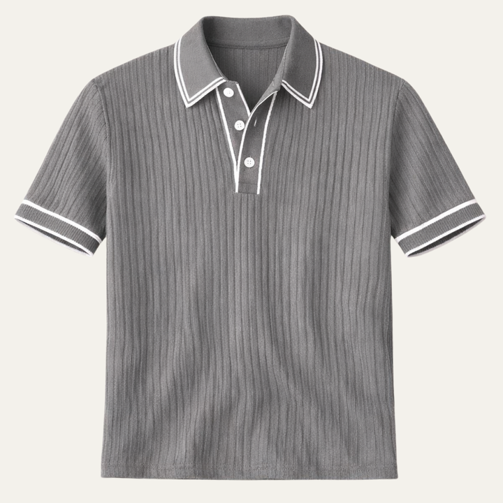 Freja Andersen | Herre ribstrikket business poloshirt