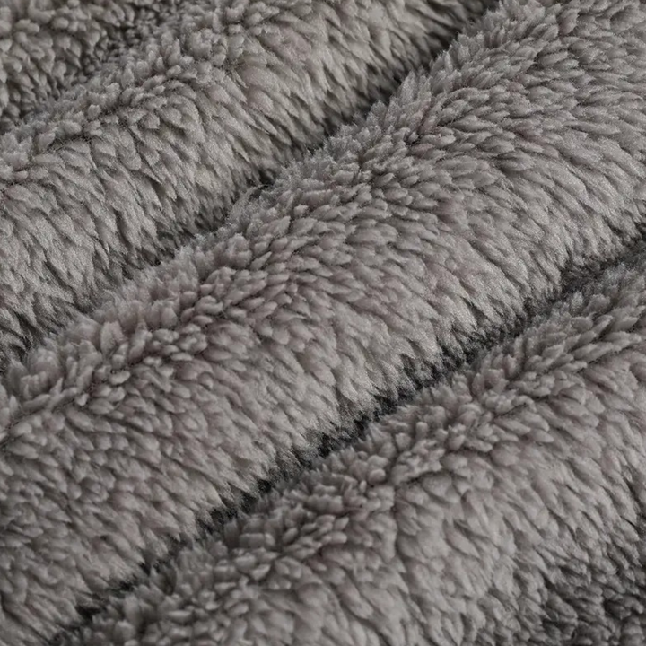 Freja Andersen | Herre grå Fleece med hætte badekåbe med bælte and Pockets