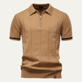 San Marino herre med lynlås smal pasform poloshirt