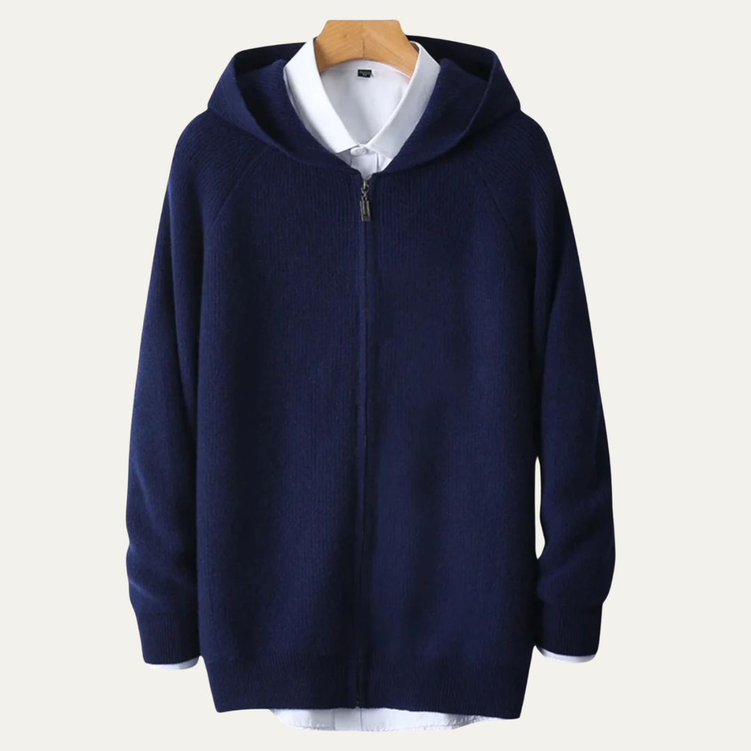 Riva Garda herre blød luksus merino uld Zipped trøje
