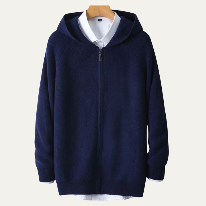 Riva Garda herre blød luksus merino uld Zipped trøje