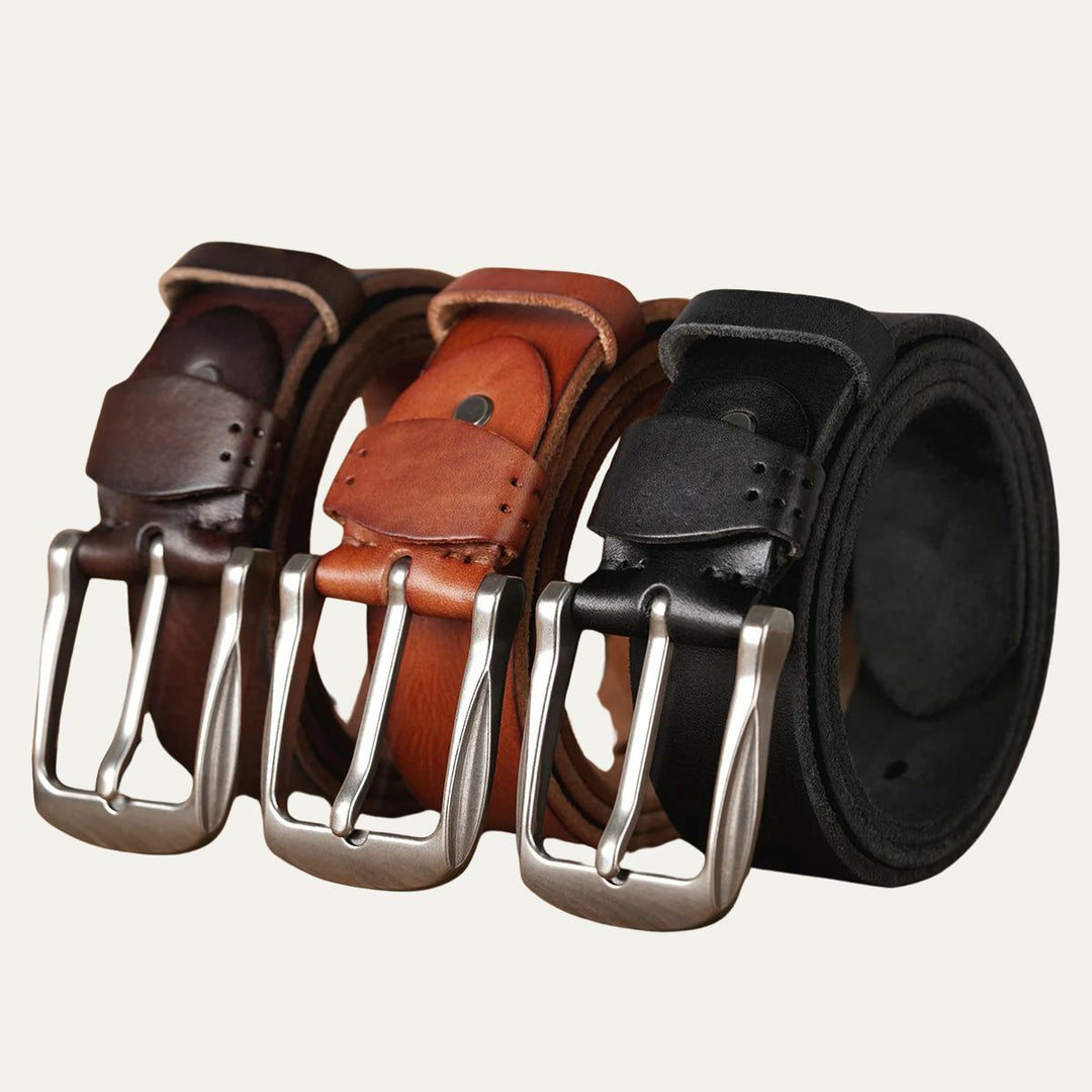 Farnham bælte - klassisk Cowhide læder, Hand-Finished
