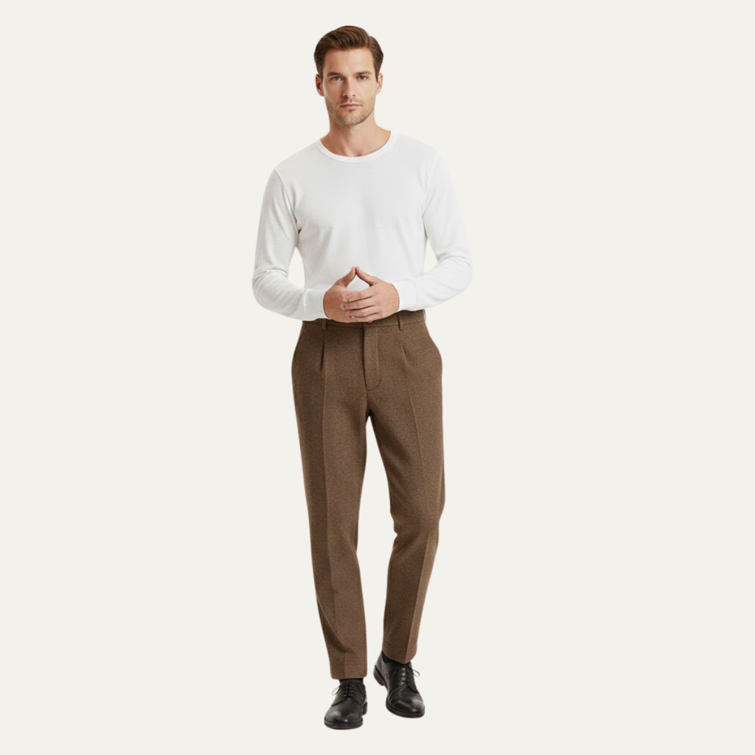 Hawkington | Herre vintage uld sildeben Straight Leg bukser