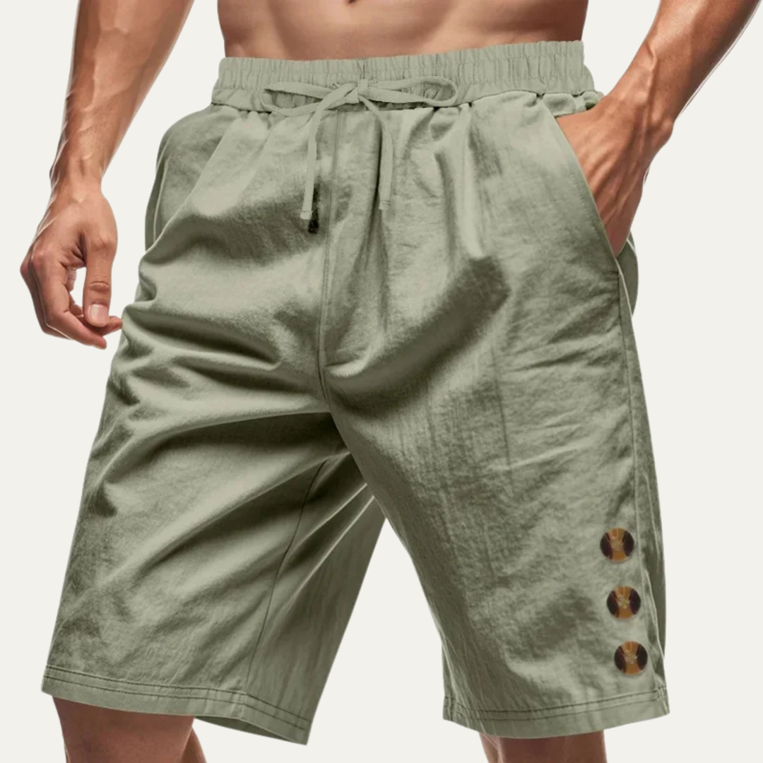 Freja Andersen | Herre afslappet knap Detail snøre sommer shorts