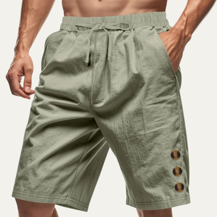 Freja Andersen | Herre afslappet knap Detail snøre sommer shorts