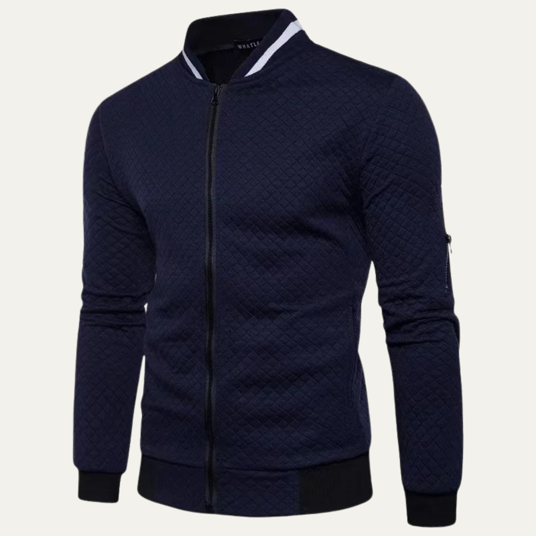 Freja Andersen | Herre let Zip Up quiltet bomberjakke