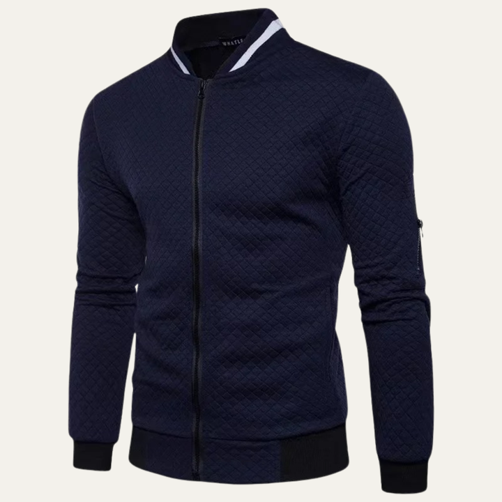 Freja Andersen | Herre let Zip Up quiltet bomberjakke