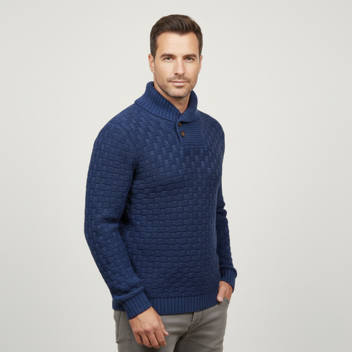 Brighton | Herre Chunky strik trøje med Buttons