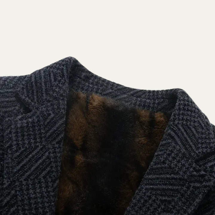 Freja Andersen | Herre business chenille vinter blazer med blødt foer
