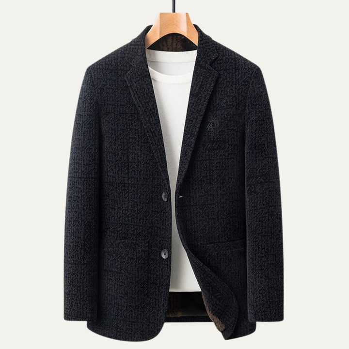 Freja Andersen | Herre business chenille varm Fur Lined blazer