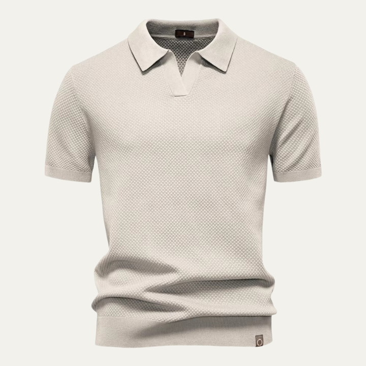 Freja Andersen | Herre strik poloshirt