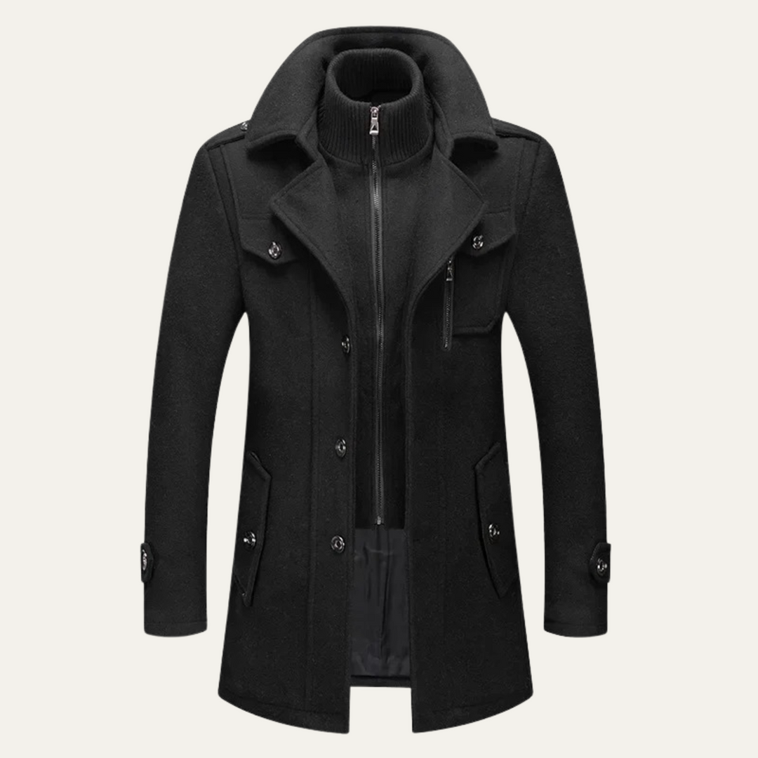 Freja Andersen | Herre Elegant vinter uldblanding frakke