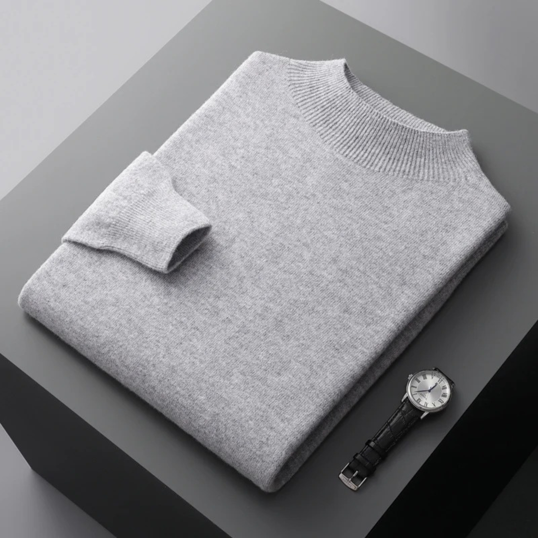 Taranto | Herre Plain Mock Neck strik trøje