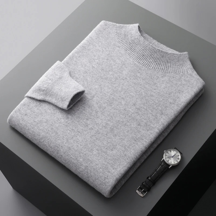 Taranto | Herre Plain Mock Neck strik trøje