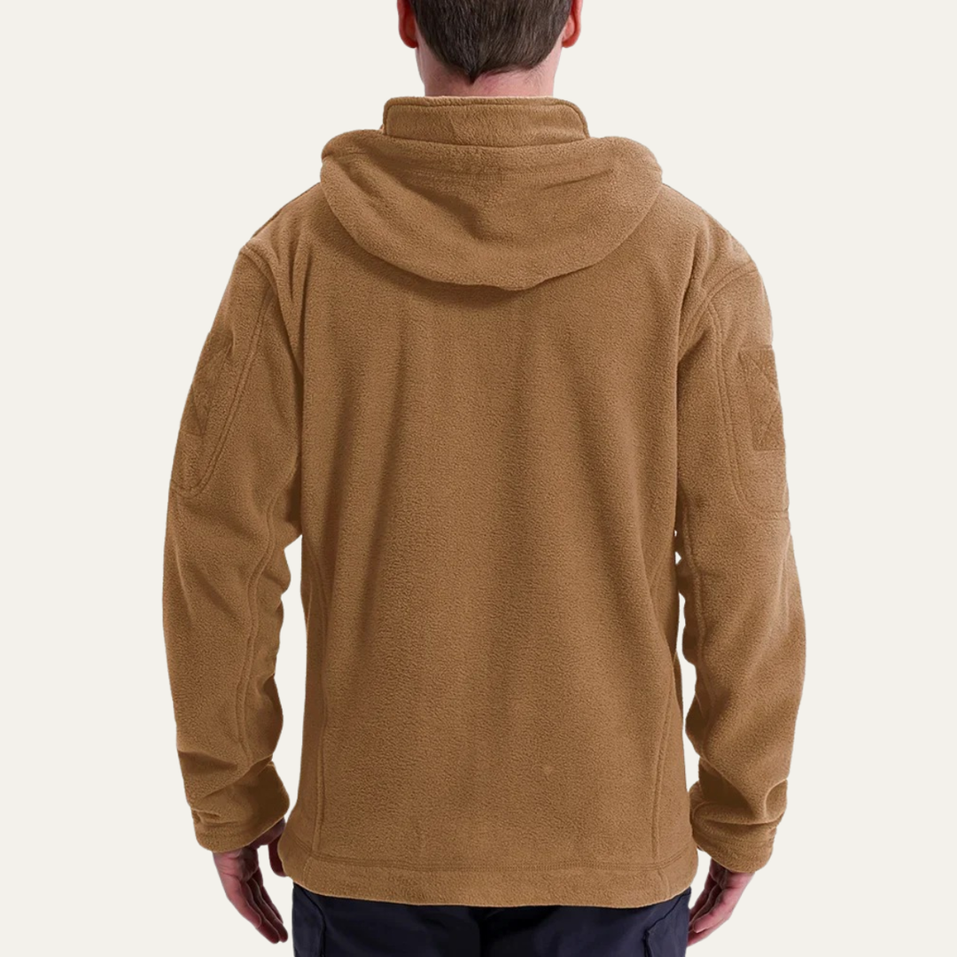 Freja Andersen | Herre varm Tactical Fleece jakke med Hood and Multi Pockets