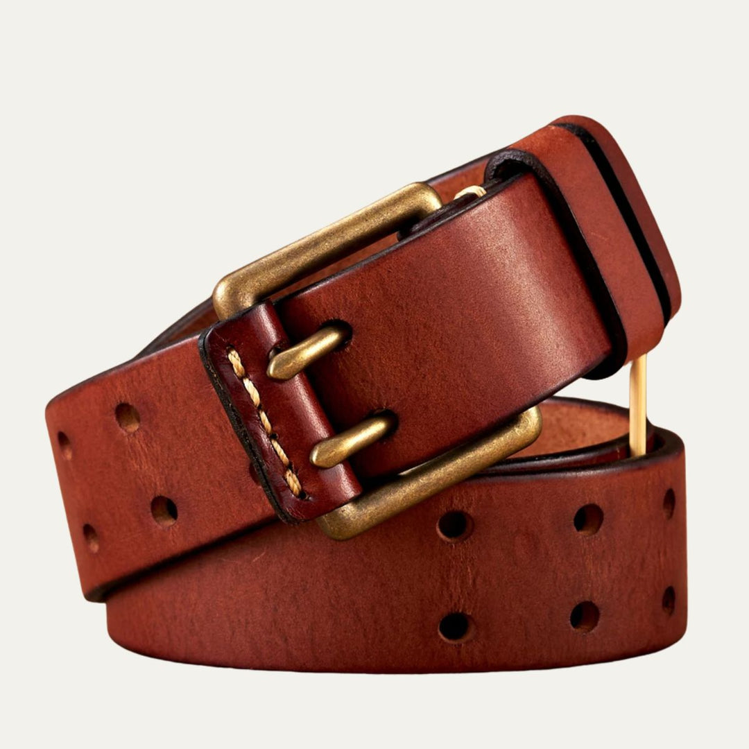 Lancaster bælte - Double-Pin vintage læder Design