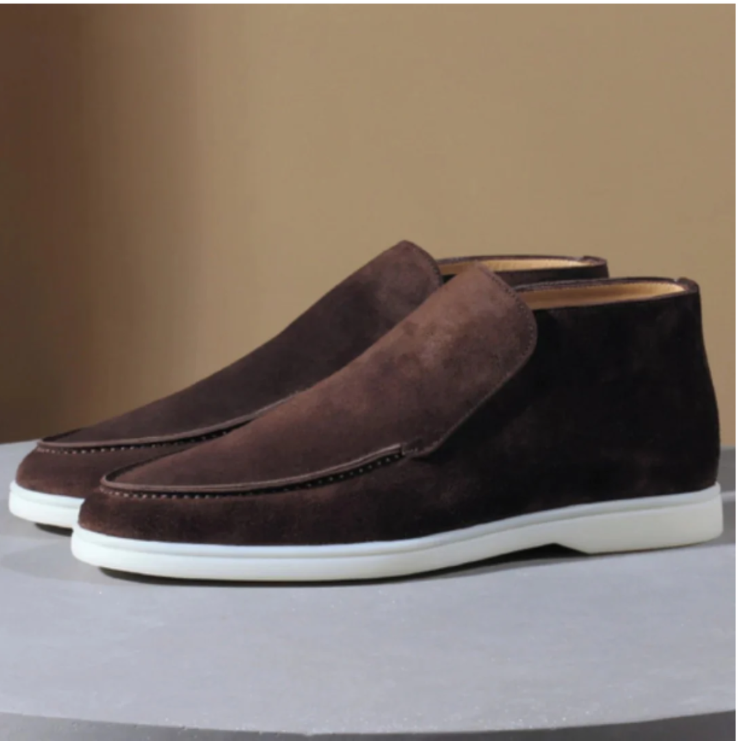 Freja Andersen | Herre klassisk stilren afslappet Slip On ruskind loafers