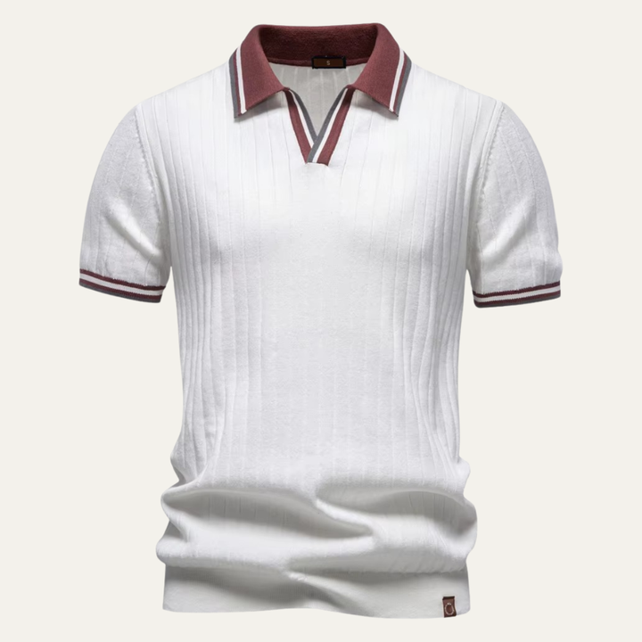 Freja Andersen | Herre strik poloshirt